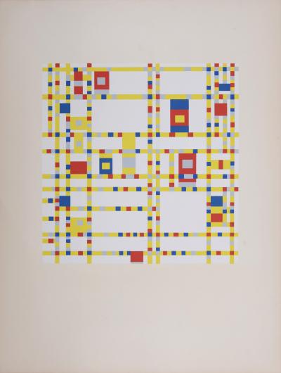 Piet MONDRIAN (After) - Broadway boogie woogie 1943 (1957) Sérigraphie en édition limitée 2