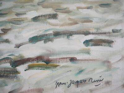 Jean-Jacques RENÉ: Sailboat at Sea - Oil on canvas signed 2