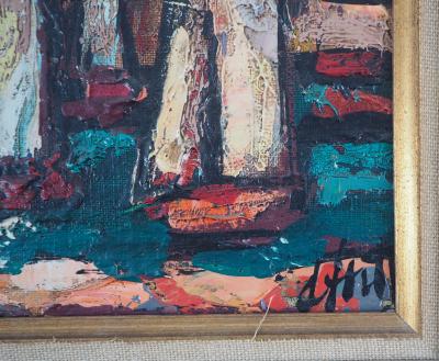 Henry Maurice D’ANTY : Bretagne, Eglise vue du port - Huile sur toile signée 2
