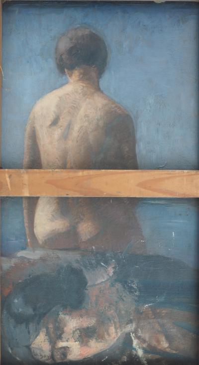 Jules CAVAILLES - Entrée du château - Huile sur toile signée 2