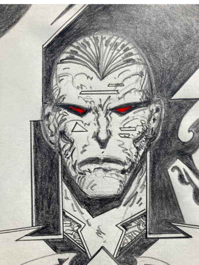 Philippe DRUILLET – Guerrier - Dessin original signé 2