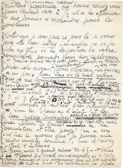 Georges ROUAULT – Lettre autographe signée au marchand d’art Ambroise Vollard 2