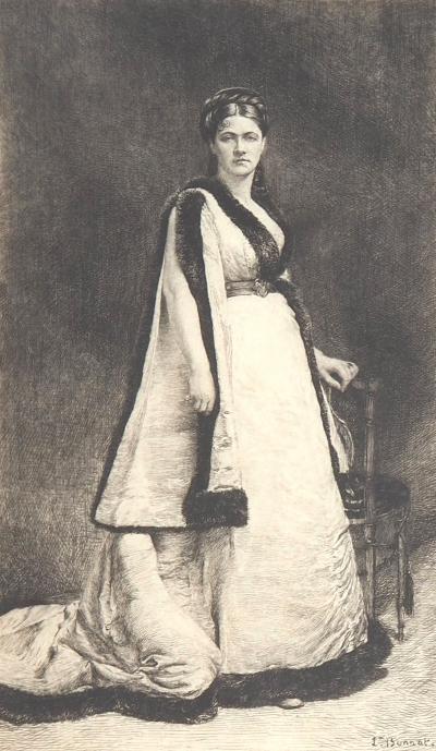Léon BONNAT : Portrait de femme, Madame Pasca - Gravure originale signée 2