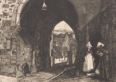 François BONVIN : Le vieux Londres, 1871 - Gravure originale signée 2