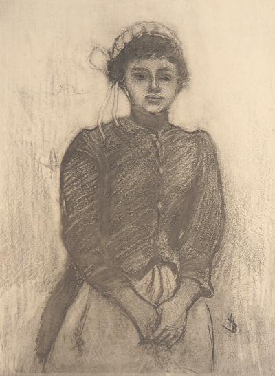 Henri BOUTET : Bretagne : Portrait de femme cancalaise - Gravure originale signée 2