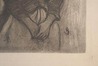 Henri BOUTET : Bretagne : Portrait de femme cancalaise - Gravure originale signée 2