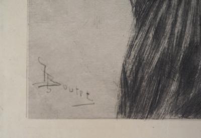 Henri BOUTET : Promenade sur la Place de Concorde - Gravure originale signée 2
