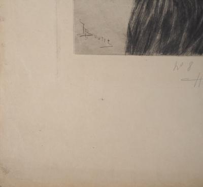 Henri BOUTET : Promenade sur la Place de Concorde - Gravure originale signée 2