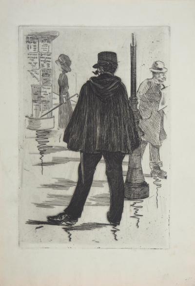 Henri BOUTET : Le Gendarme - Gravure originale 2