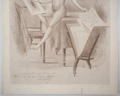Henri BOUTET : Modèle dans un atelier, 1897 - Lithographie originale signée 2