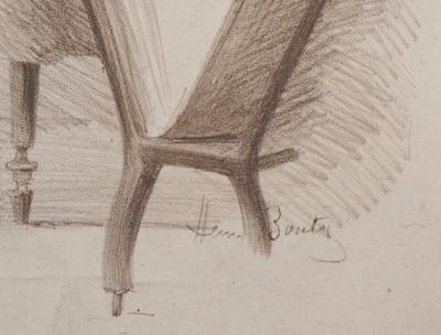 Henri BOUTET : Modèle dans un atelier, 1897 - Lithographie originale signée 2