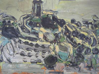 André COTTAVOZ : Italie, La Toscane, 1961 - Huile sur panneau signée 2