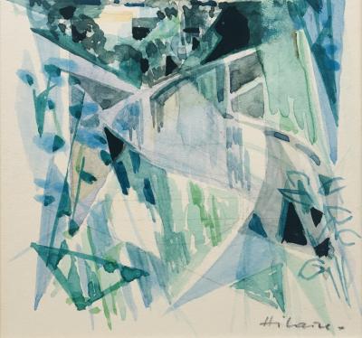 Camille HILAIRE - La Cathédrale de Metz, 1954 - Aquarelle originale signée 2