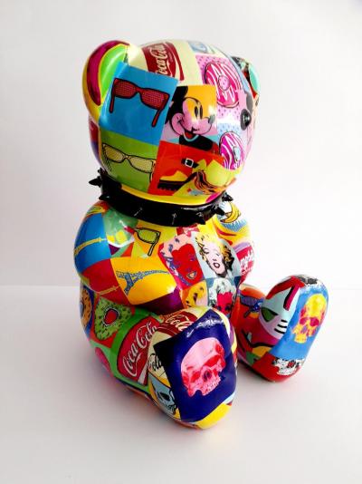 Patrick KONRAD - Pop Art Crazy Bear  - Sculpture 2