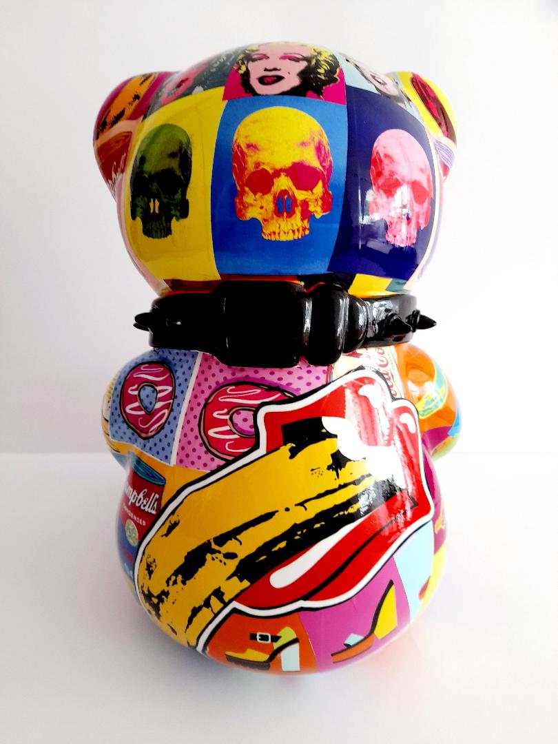 Patrick KONRAD - Pop Art Crazy Bear - Sculpture - Revelations - Plazzart