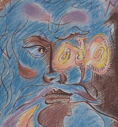 Andre MASSON  - Le Philosophe Au Papillon,1975 - Original hand-signed lithograph 2