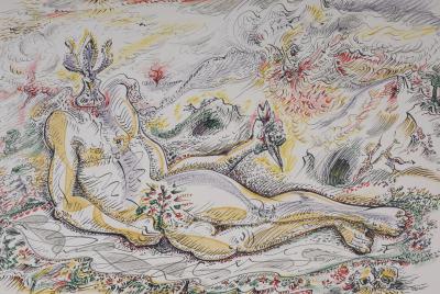 Andre MASSON  - Satan,1975 - Original hand-signed lithograph 2