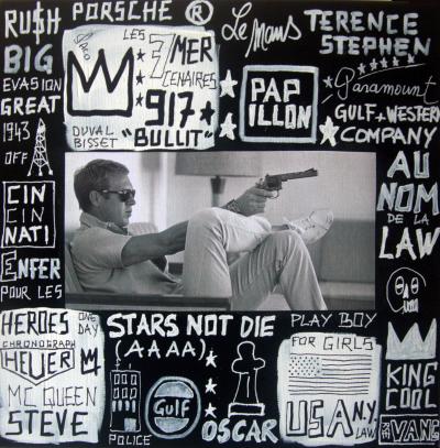 SPACO - Mcqueen not die 2023 Technique mixte sur toile 2