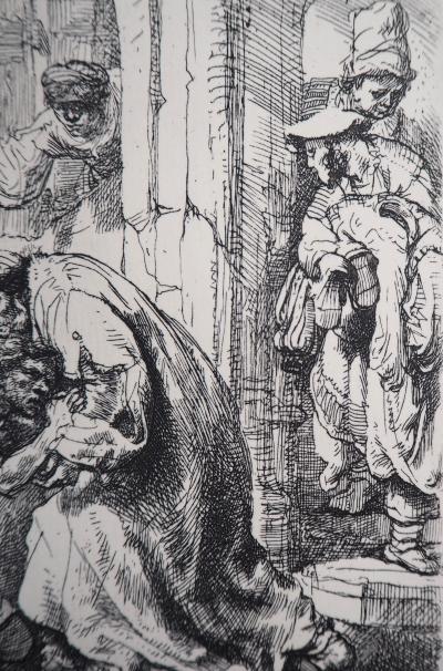 REMBRANDT (after): The Return of the Prodigal Son, 1636 - Signed and numbered engraving 2