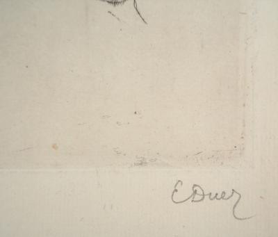 Ernest-Ange DUEZ : Portrait de marin - Gravure originale signée 2