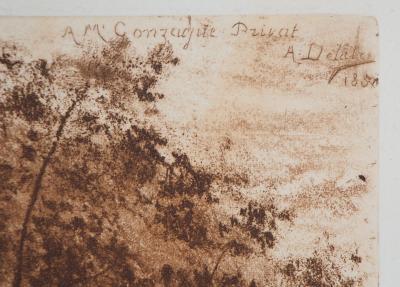 Auguste DELATRE : Les Marais, 1850 - Gravure originale signée 2