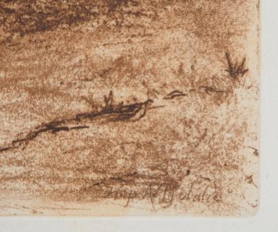 Auguste DELATRE : Les Marais, 1850 - Gravure originale signée 2
