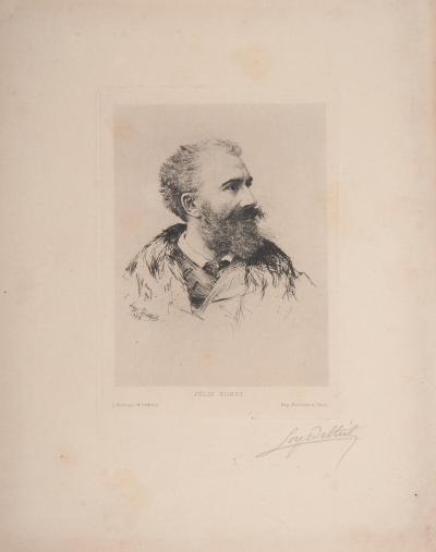 Loys DELTEIL : Portrait de Félix Buhot - Gravure originale signée 2