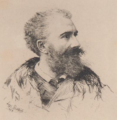 Loys DELTEIL : Portrait de Félix Buhot - Gravure originale signée 2