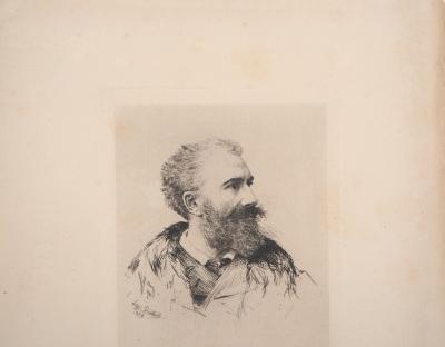 Loys DELTEIL : Portrait de Félix Buhot - Gravure originale signée 2