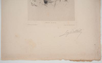 Loys DELTEIL : Portrait de Félix Buhot - Gravure originale signée 2