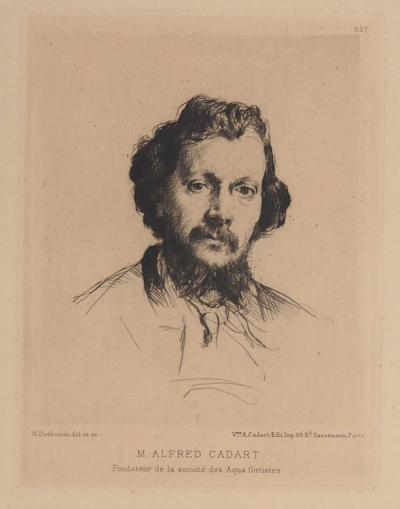 Marcelin DESBOUTIN : Portrait d’Alfred Cadart - Gravure originale signée 2