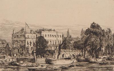 Arthur EVERSHED : Vue de Richmond, 1876 - Gravure originale signée 2