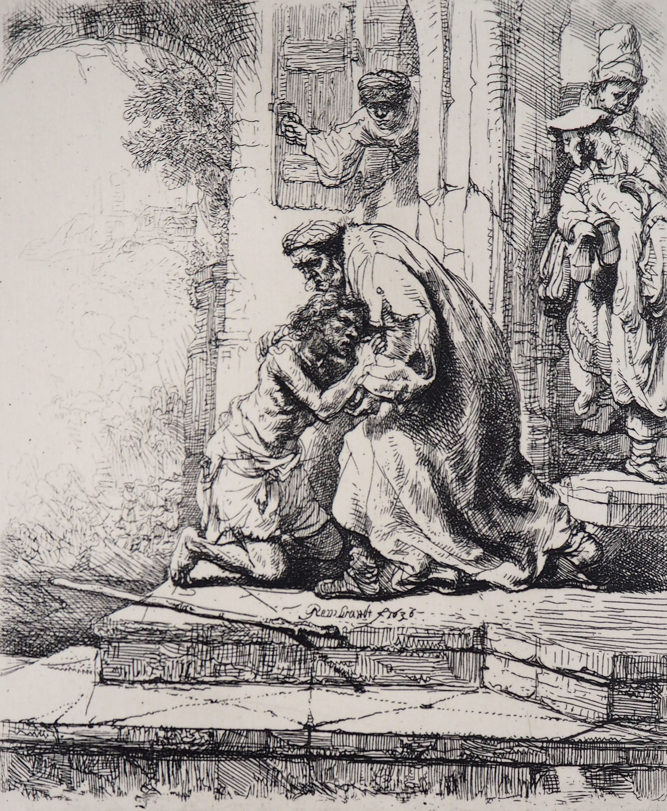intervalo boicotear En respuesta a la REMBRANDT (después): El regreso del hijo pródigo, 1636 - Grabado firmado y  numerado - Arte Antiguo - Plazzart