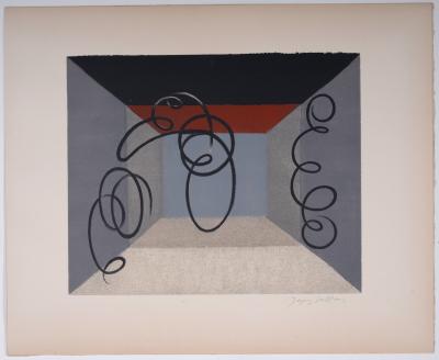 Jacques VILLON - Le Théâtre, 1962 - Original hand-signed lithograph 2