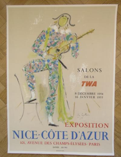 Jean COCTEAU - Exposition Nice-Côte d’Azur, 1954  - Affiche lithographique 2