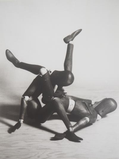 MAN RAY : Mr and Mrs Woodman (Legs up), 1970 - Silver print, Signed 2