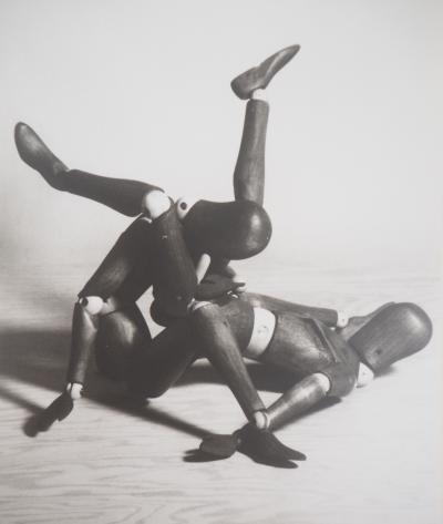 MAN RAY : Mr and Mrs Woodman (Legs up), 1970 - Silver print, Signed 2