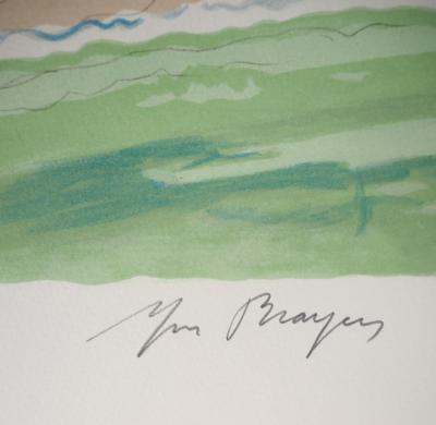 Yves BRAYER - Le port de pêche de Callelongue, 1974 - Lithographie signée 2