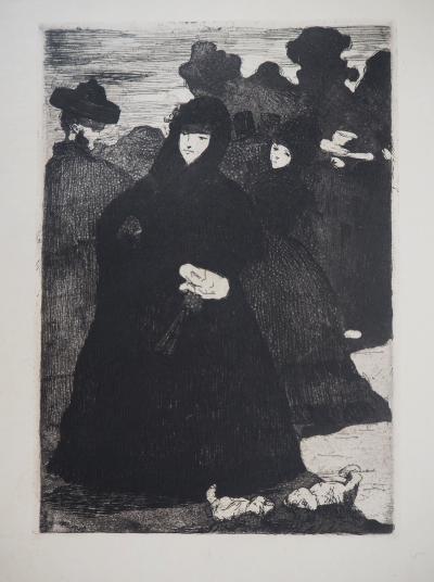 Edouard MANET - Au Prado, 1865 - Gravure originale, Signée 2