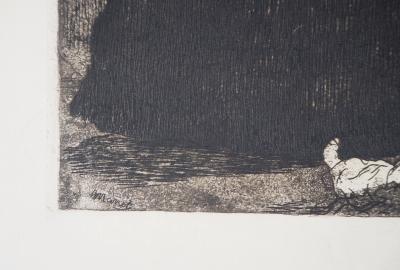 Edouard MANET - Au Prado, 1865 - Gravure originale, Signée 2