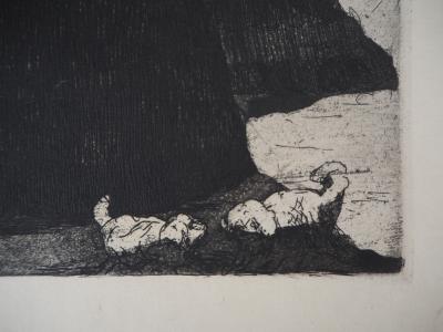 Edouard MANET - Au Prado, 1865 - Gravure originale, Signée 2