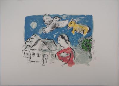 Marc CHAGALL - Le Village, 1977 - Lithographie originale 2