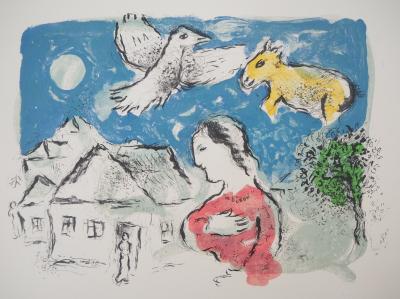 Marc CHAGALL - Le Village, 1977 - Lithographie originale 2