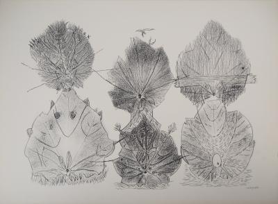 Jean-Paul RIOPELLE - Nelligan, Totems de la Nature - Lithographie originale, Signée 2