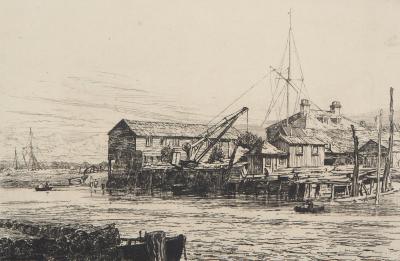 Arthur EVERSHED : Littlehampton, 1880 - Gravure originale signée 2