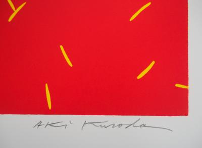 Aki KURODA : Notre planète bleue, 1993 - Linogravure originale, Signée 2