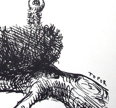 Roland TOPOR - The mother and the nest - Original lithograph, signed 2