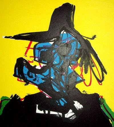 Antonio SAURA - Portrait surréaliste - Lithographie originale 2
