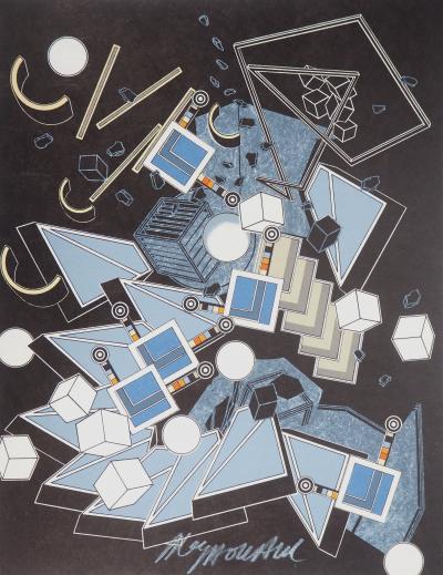 Alain LE YAOUANC : Eclatement surréaliste - Lithographie originale signée 2