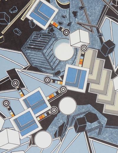 Alain LE YAOUANC : Eclatement surréaliste - Lithographie originale signée 2